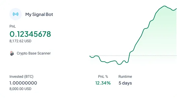 Interfaccia di automazione Signal Bot Altrady